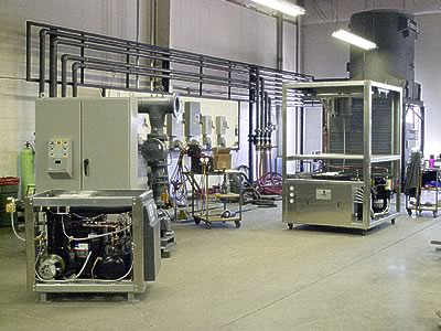 Chiller and Pump Tank Test area