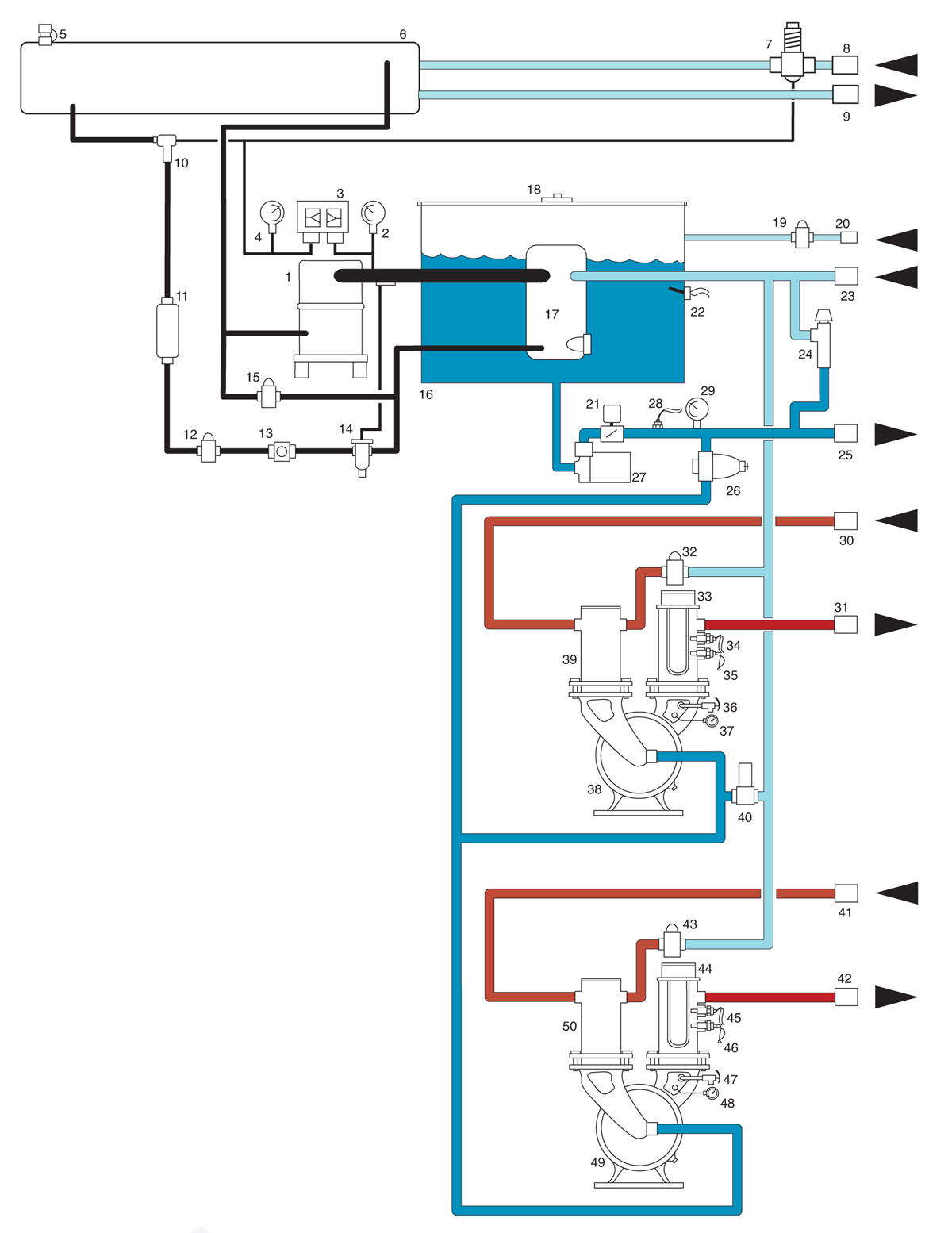 3 - 30 Ton Water-Cooled Ti-Temp Circuit Schematic 3 - 30 Ton Water-Cooled Ti-Temp Circuit Schematic