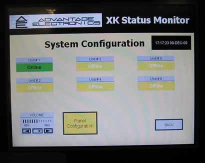 XK Monitor Screen Shot showing System configuration