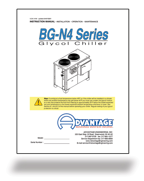 Download the BG-N4 Glycol Chiller Manual