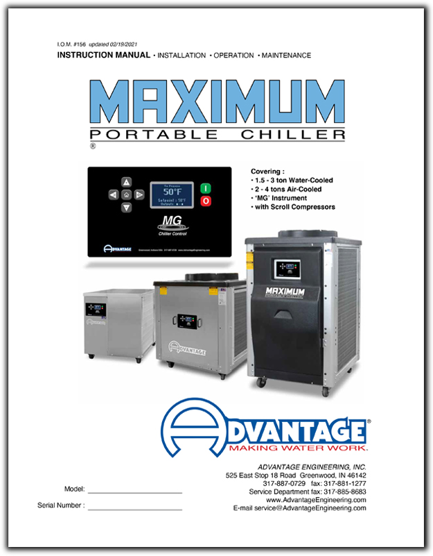 Download the Portable Water Chiller Manual with MG Series Control Instrument