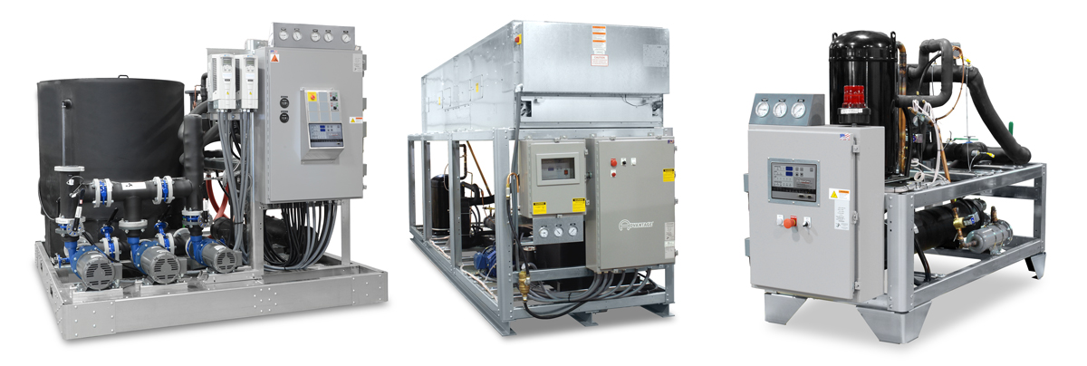 Central Chillers from 5 to 300 Tons Air & Water Cooled